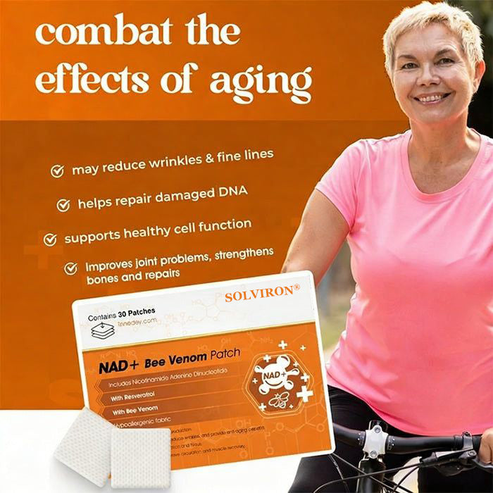 【Official Authorized Store】𝐒𝐎𝐋𝐕𝐈𝐑𝐎𝐍®® NAD+ Bee Venom Patch – Ultimate Skin Rejuvenation & Energy Boost(Last Day Discount:75%)